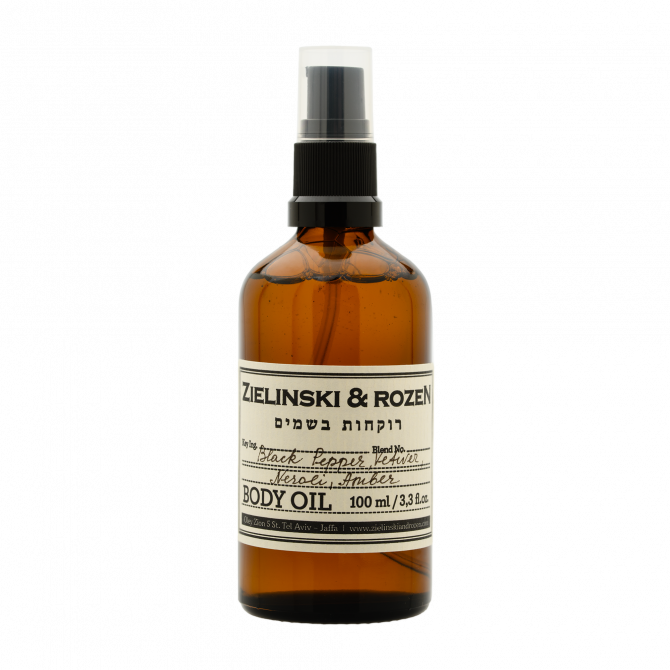 სხეულის ზეთი Black Pepper, Vetiver, Neroli, Amber (100ml)