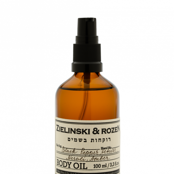 სხეულის ზეთი Black Pepper, Amber, Neroli (100ml)