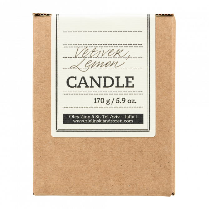 Candle Vetiver, Lemon (170g) with Matches Included
